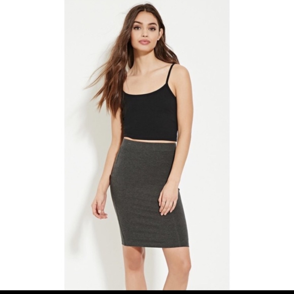 Forever 21 Cotton Blend Bodycon Skirt